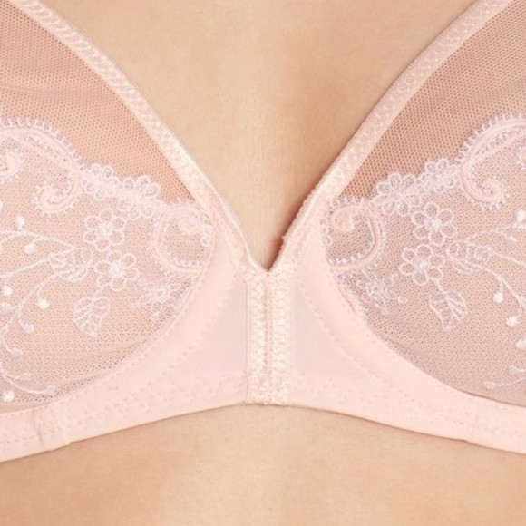 New!Simone Perele Blush Sheer Underwire Plunge Bra - Picture 6 of 7